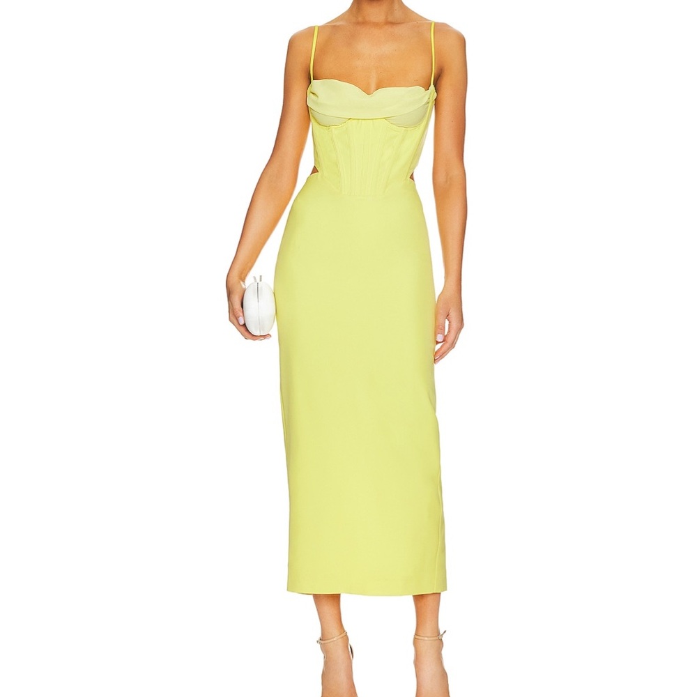 Fashion Nova Strapless Yellow Dress - Picture 2 of 2